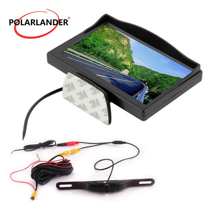 

GPS Night Vision 7 LED 8 LED Desktop Car Monitor Long-Term 5 Inch TFT Reversing Camera Parking Monitor Wireless Transmitter