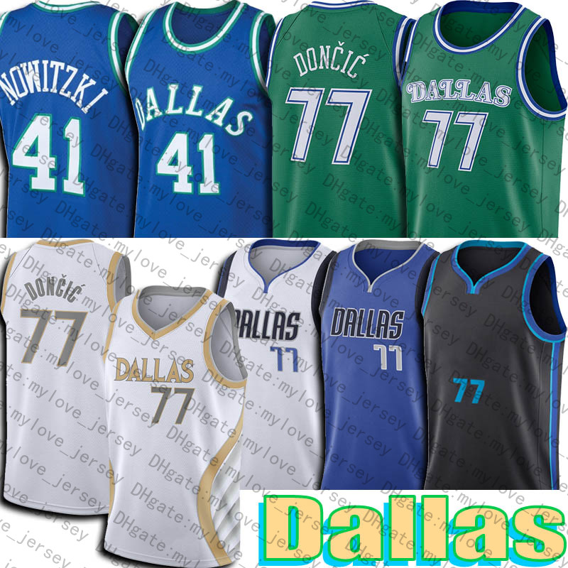 

Luka 77 City Doncic Jersey Retro Dirk 41 Nowitzki Jerseys Dalla 2021 City Basketball Jersey Throwback Basketball Uniform, 2021 jersey