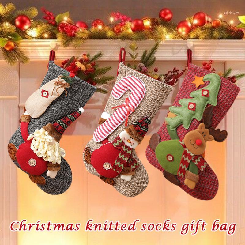 

Christmas Socks Gift Bag Santa Socks Candy Gift Bag Christmas Pendant UD881