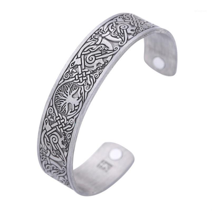 

Viking Bracelet Tree of Life Cuffs Men and Women Open Bracelet Jewelry1