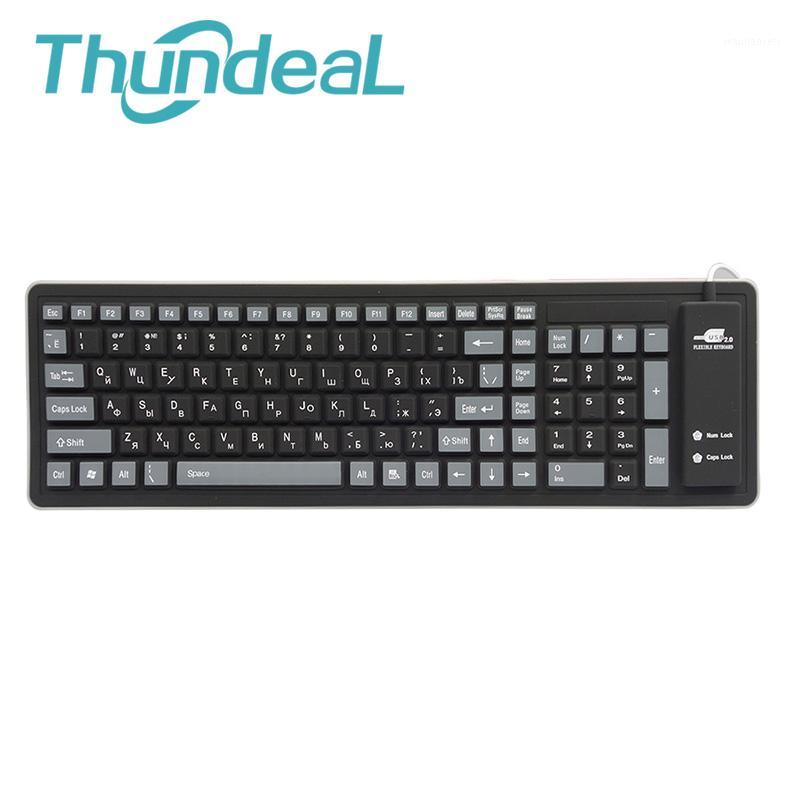 

103keys Russian Keyboard Letters Wire USB Interface Silicon Teclado Layout Russian Version Keyboards Teclado PC Desktop Laptop1