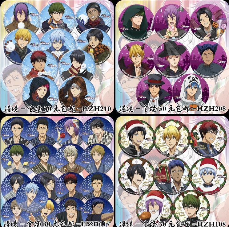 

Pins, Brooches 11pcs/set 58MM Kuroko No Basket Full Number Basketball Button Tetsuya Brooch Pins Badge Acrylic Icons