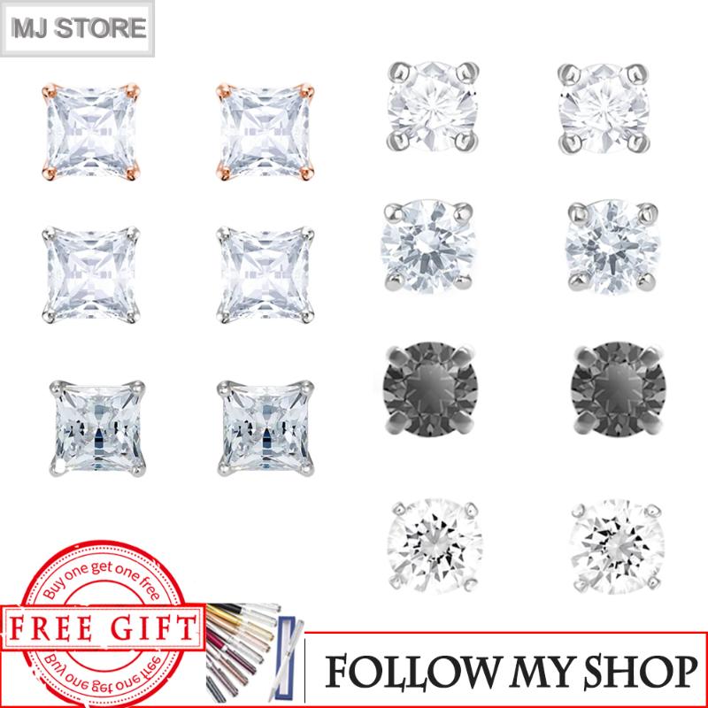 

Stud Simplicity Fashion Charm Original Mosaic Round Square Earrings Jewelry For Women Party Wedding