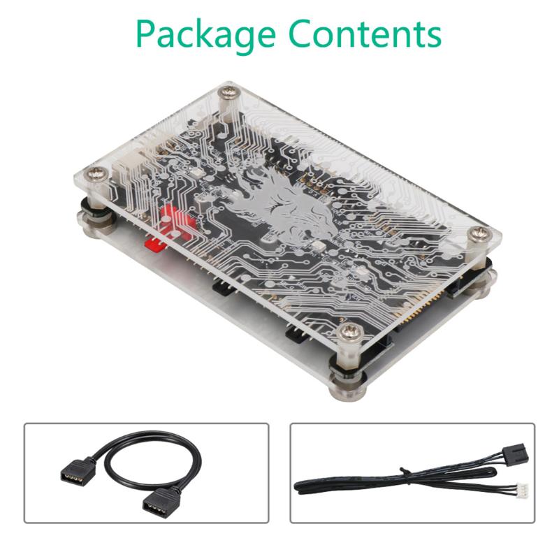 

XT-XINTE For PC Case Chassis 1 to 6 Multi Way Fan Splitter HUB 2 in 1 3Pin 5V/4 Pin 12V ARGB 12V PWM Cooler Adapter Controller