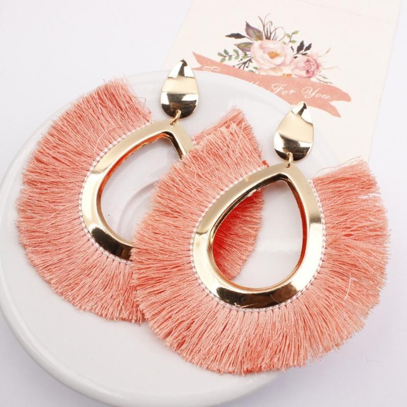

Women Fashion Big Waterdrop Boho Fringe Tassel Dangle Earrings For Women Hot1