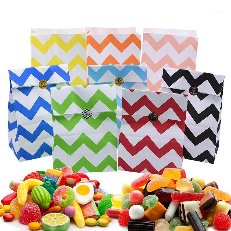 

5pcs/10pcs Polka Dot Paper Bag Wave Stripe Candy Gift Bags Packaging For Wedding Birthday Party Favor Decoration Supplies1