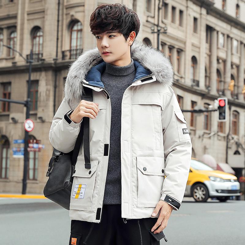 

Coat man winter 2020 new thickened men's cotton padded jacket short winter hooded cotton padded jacket for men, See chart