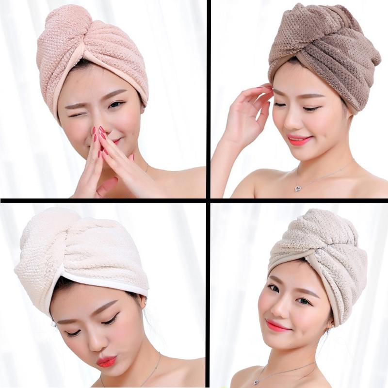 

Quick Magic Dryer Microfiber Hair Fast Drying Towel Wrap Turban Bath Hat Cap, Bg
