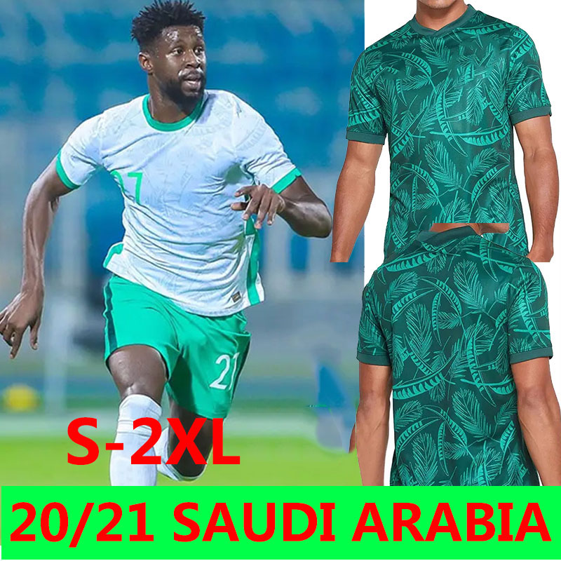 

Saudi soccer jerseys Arabias 2020 2021 National team Salem Al Dawsari Abudullah Alhamddan Firas Albirakan Men Kits football shirts Uniforms, Home