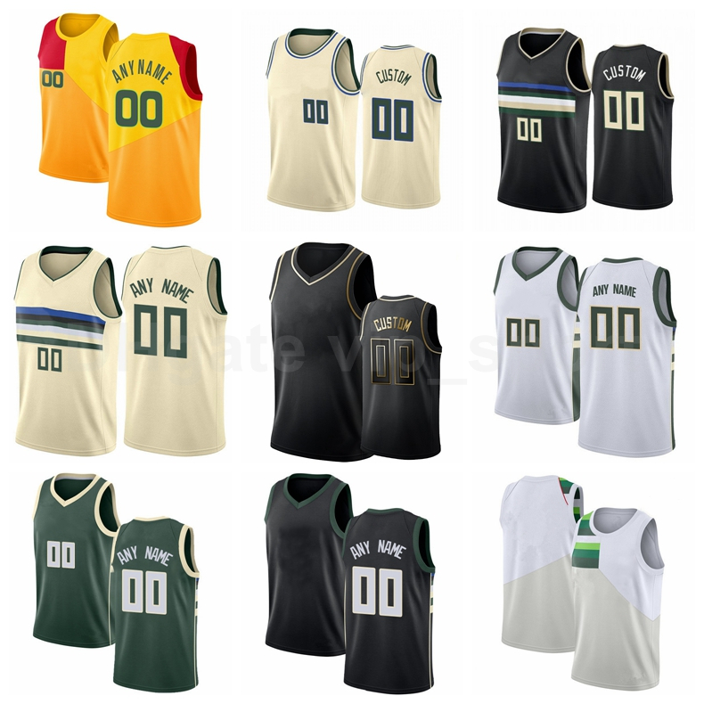 

Screen Print Basketball Jrue Holiday Jersey Brook Lopez Khris Middleton Ersan Ilyasova Giannis Antetokounmpo George RJ Hampton, Men new