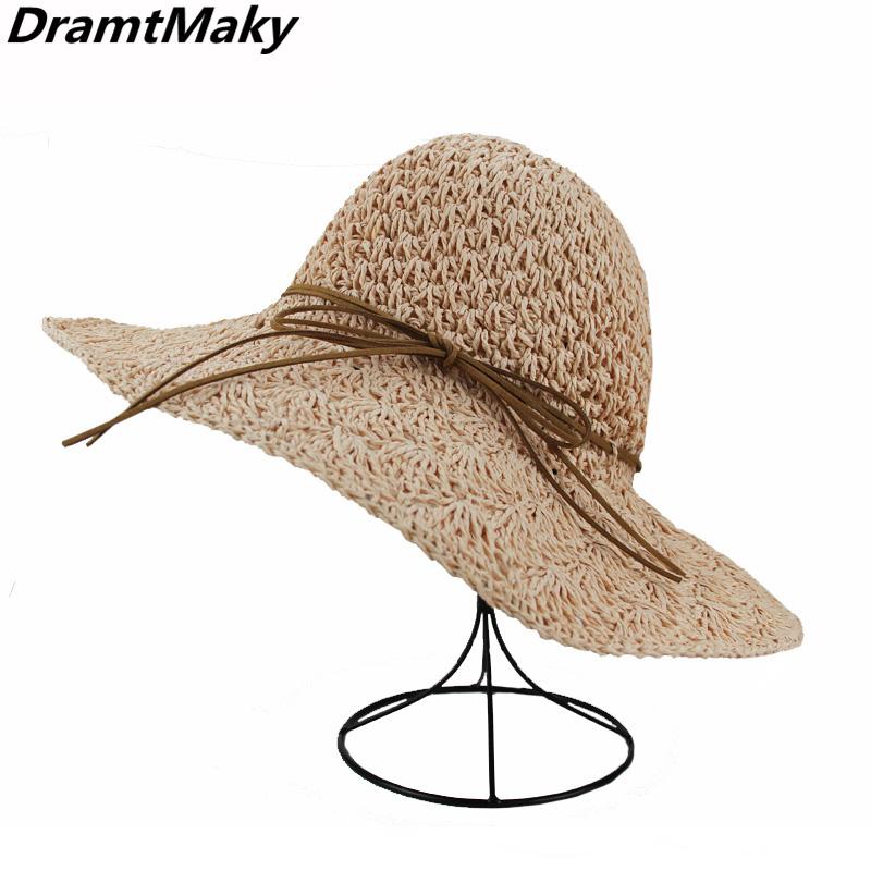 

Wide Brim Hats Beach Summer Female Hat Floppy Straw Sun Women Foldable UV Protect Travel Cap Ladies Casual, Pink