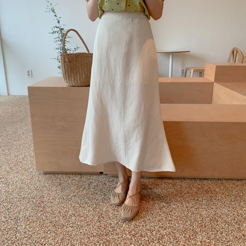 

Women Skirts Fashion New High Waist Skirt Women Spring Girls Summer Skirts Midi Womens solid white Elastic Waist A Line Ladies, Blouse