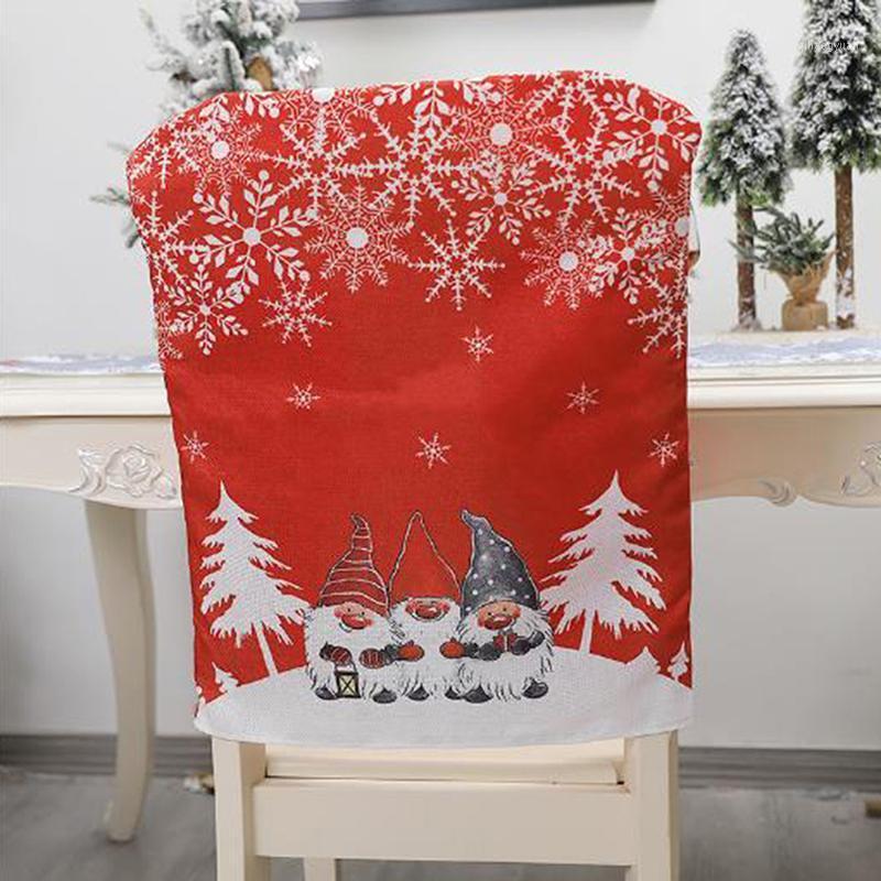 

Christmas Chair Cover Dining Table Santa Claus Snowman Chairs Back Covers Christmas Decoration for Home Chair Cover1
