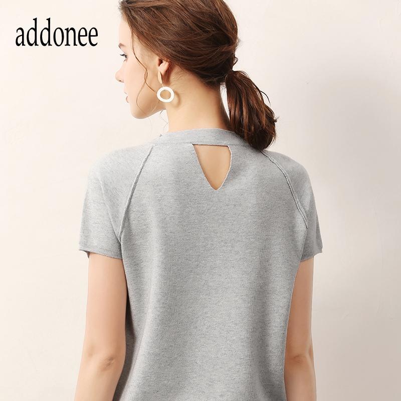 

Spring Summer Autumn New Style Cashmere Fiber Women Lady Short Sweater Wild Solid Fashion Sexy Flexible Big Size O-Neck Cotton1, Beige-sjdx