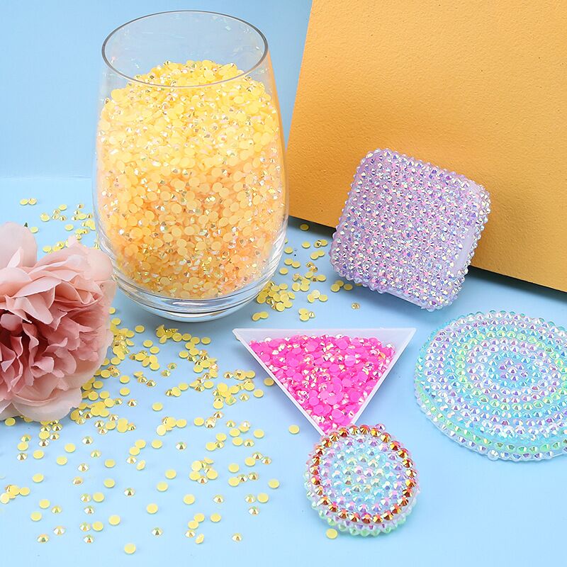 

Yantuo High Quality 4mm Bulk Bag Non Hotfix Jelly AB Resin Rhinestones For Tumblers Mugs