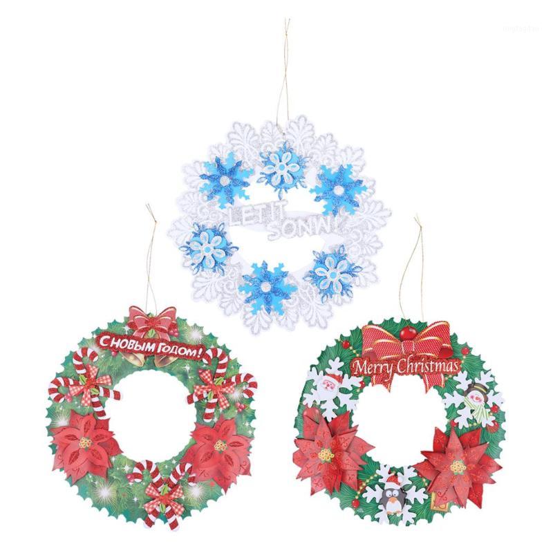 

3pcs Beautiful 3D Lifelike Pendant Garland Paper Garland for Home Office Store1, As pic