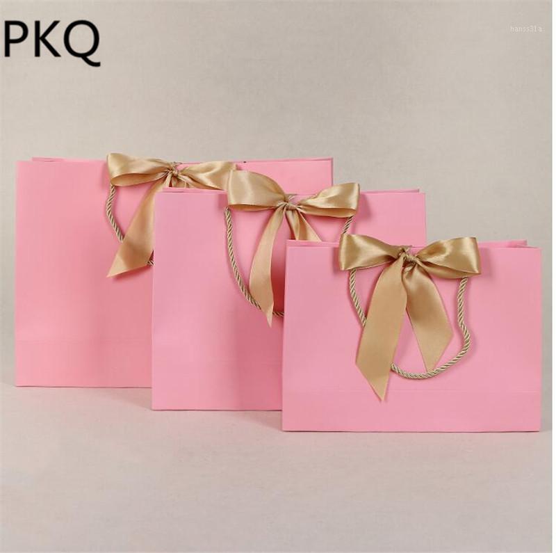 

10pcs Fashion black paper bag with handle DIY craft paper gift bag Favor Packaging Bags for Wedding Party Favor1