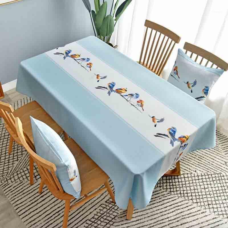 

Birds Living Room Dining Table Decorative Tablecloth Waterproof Oil Resistant1, Red