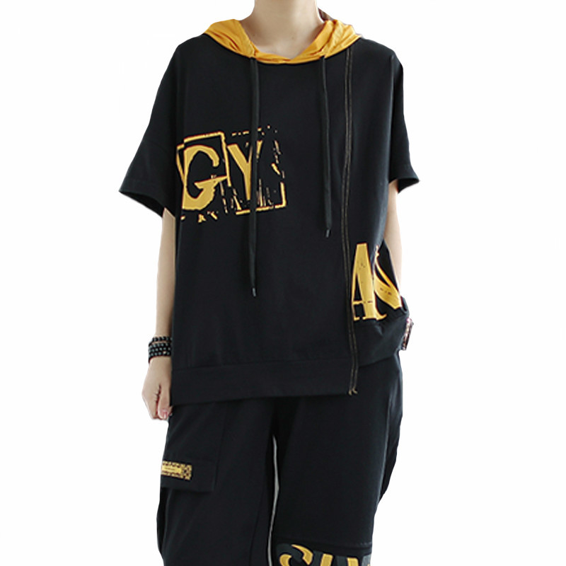 

Fashions Punk-style Ladies Two Pieces Define Female Cotton Suits Hoodie Tops + Pants Clothes 30xi, Green.