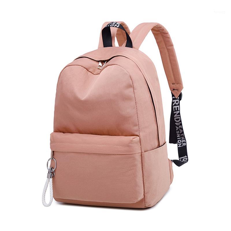 

Waterproof Nylon Women Backpack Minimalist School Bag for Teenagers Girls Solid Color Leisure Laptop Bagpack Fashion Backpack1, Black