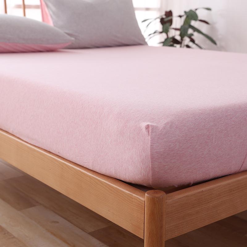 

1pcs High Elastic Cotton Solid Color Printed Fitted Sheet Bedding Sets Soft Bed Sheet Quilted Mattress Cover No case, 10