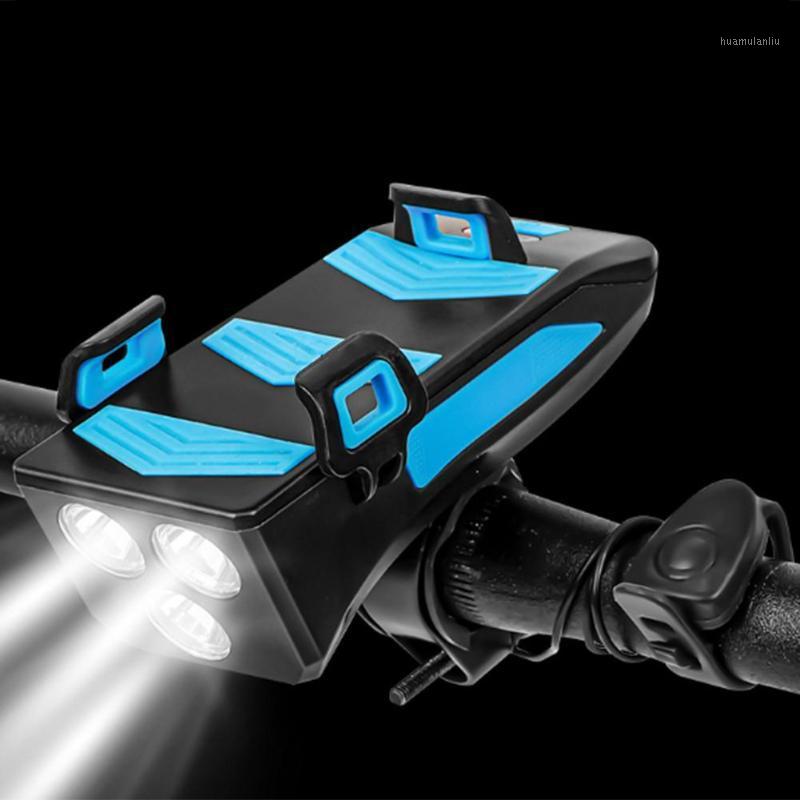 

4 In 1 LED Bike Light Headlight 2000mAh Mobile Phone Bracket Riding Front Light Speaker Horn Mountain Bike Cycling Accessories1