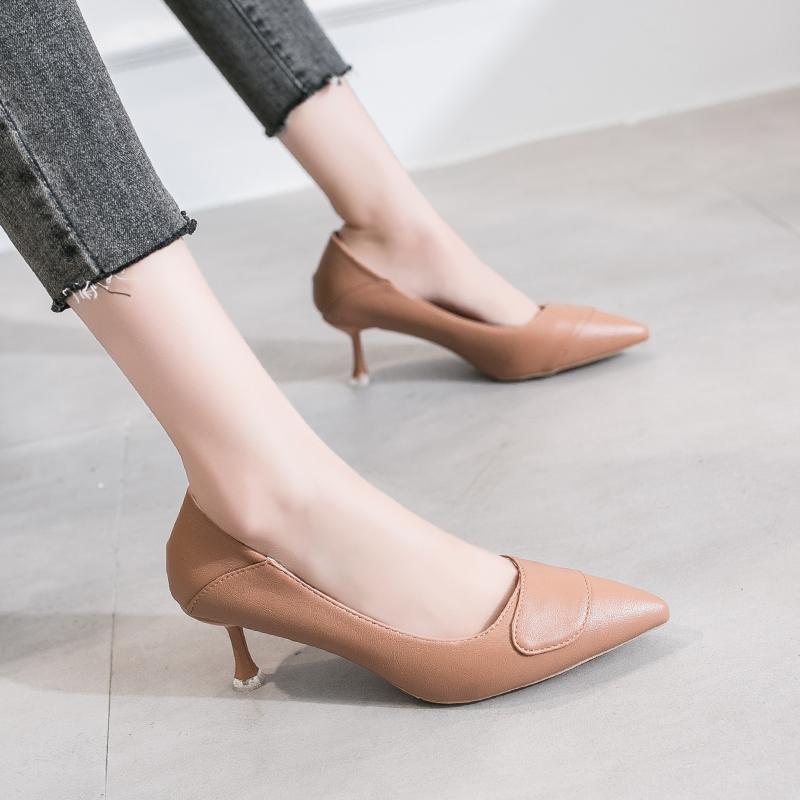 

Women Pumps Fashion Spell Color High heels Single Shoes Female Spring Summer Patent leather Wedding Party shoes Woman W32-19, Beige