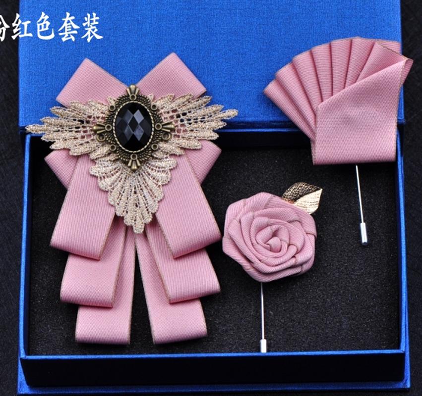 

Free shipping New fashion men's male man handmade British formalwear business Korean wedding groom bow tie pocket towel SET