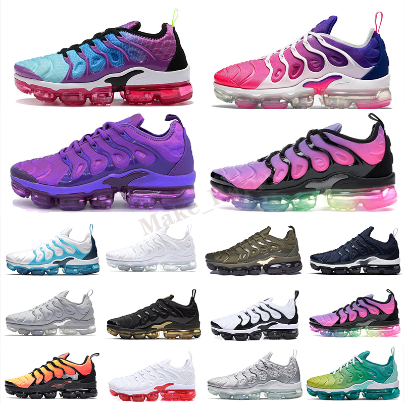 

2021 New Arrival Cushion OG TN Plus Black Laser Crimson Mens Shoes USA Gradients Blue Midnight Navy Women Sneakers Trainers 36-45, Color 31