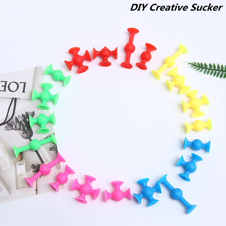 

Fidget Toys Easter New DIY creative cartoon plastic toys children's puzzle splicing sucker silicone soft building blocks