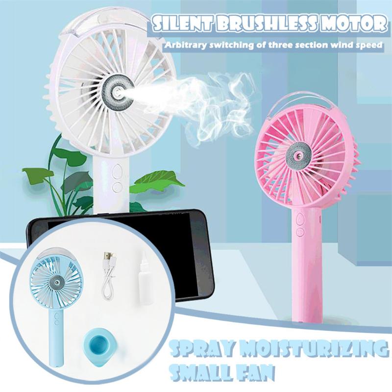 

Portable USB Rechargeable Handheld Mist Fan Outdoor Mini Cooling Fan Portable Bladeless Handheld #YL10