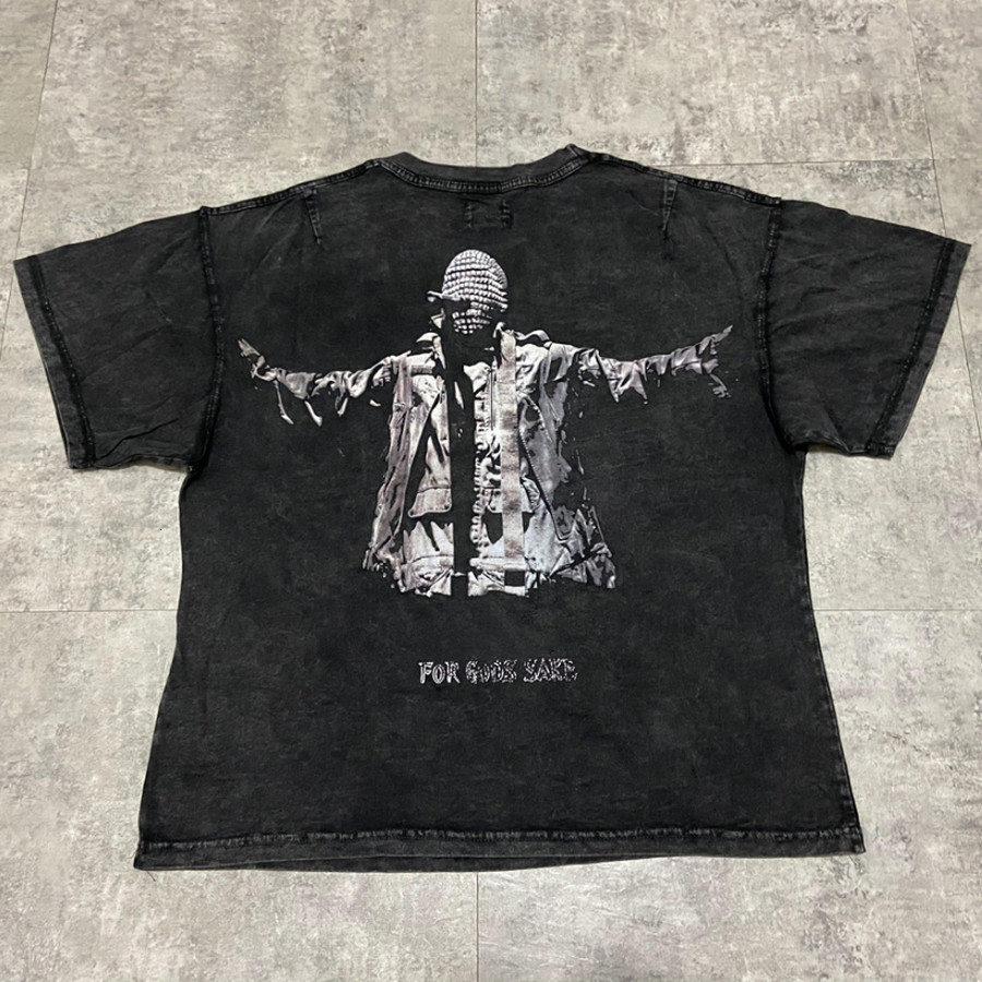 

2021 New Ye Kanye West Sunday Service t Shirts Men Women Wash Make Old Oversize Top Tees T-shirts Streetwear 2wx1