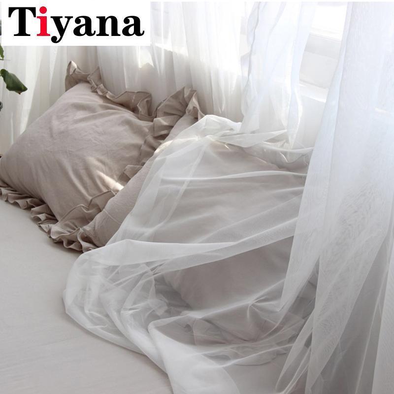 

White Lace DIY Fabric Wedding Decoration Mesh Fabric Curtains For Living Room Kitchen Wedding Home Party Romantic Tulle JK029X1, As pic