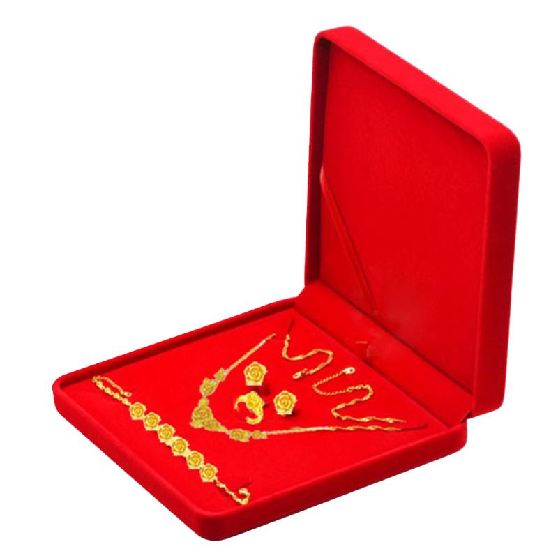 

Jewelry Pouches, Bags Velvet MDF Set Tray Box Necklace Rings Display Storage Case Organizer