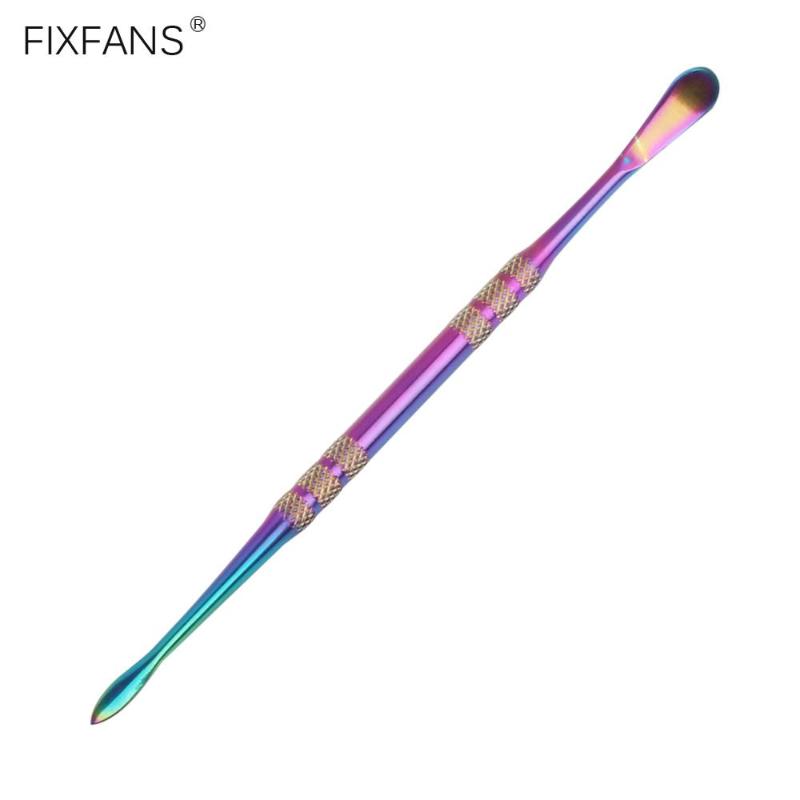 

FIXFANS 4.8 Inch Rainbow Wax Carving Tool Double-Head Stainless Steel Spoon Tool for Major Key to Success