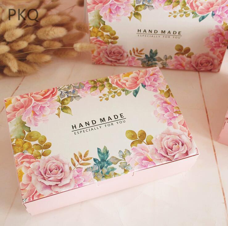 

10PCS 6 cake Mooncake Paper Gift Box flower paper Candy Cookies Cake Box Wedding Favor Gift Bag Party 6 hold packaging1