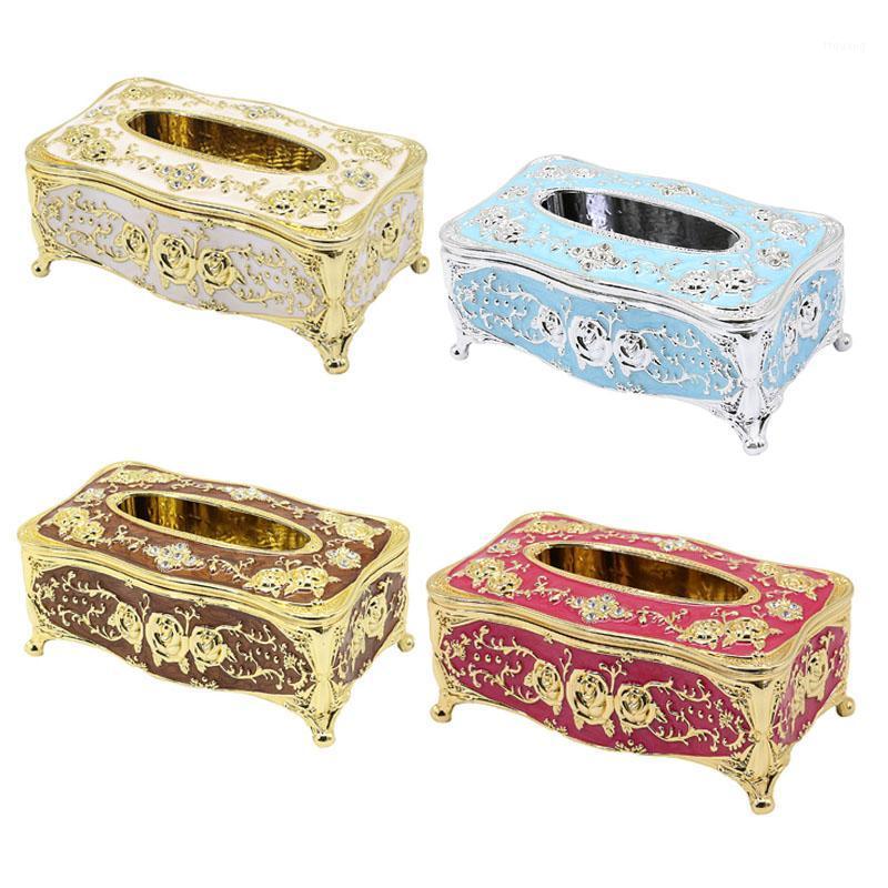 

European Style Creative Carved Tissue Box Cover Holder Hotel Living Room Decorative Tissue Holders Dining-Table Box1