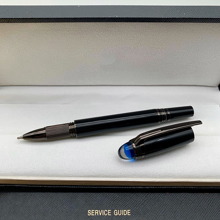 

Low price promotion - High quality Black Resin Roller ball pen Ballpoint pen stationery office school supplies Writing smooth options Pens, As picture show