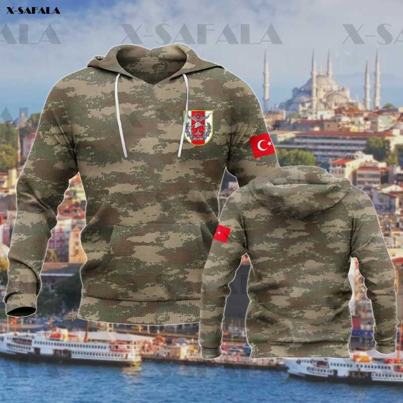 

Men's Hoodies & Sweatshirts TURKEY CAMO Veteran Skull Army Soldier 3D Printed Zipper Hoodie Man Female Pullover Sweatshirt Hooded Jacket Jer, Black
