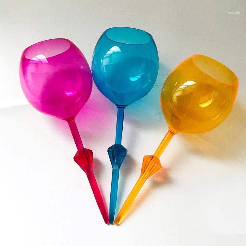

Beach Glass Floating Beach Wine Glass Acrylic Shatterproof Wine Beer Cup Cocktail Drinking Glasses Pool Outdoor Use1, Orange