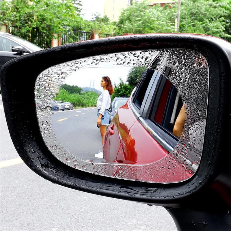 

4x New Style Rainproof Film Anti Fog Side Window Reflective Anti-Scratch Clear Protective Film for Car Rearview Mirror1, As pic