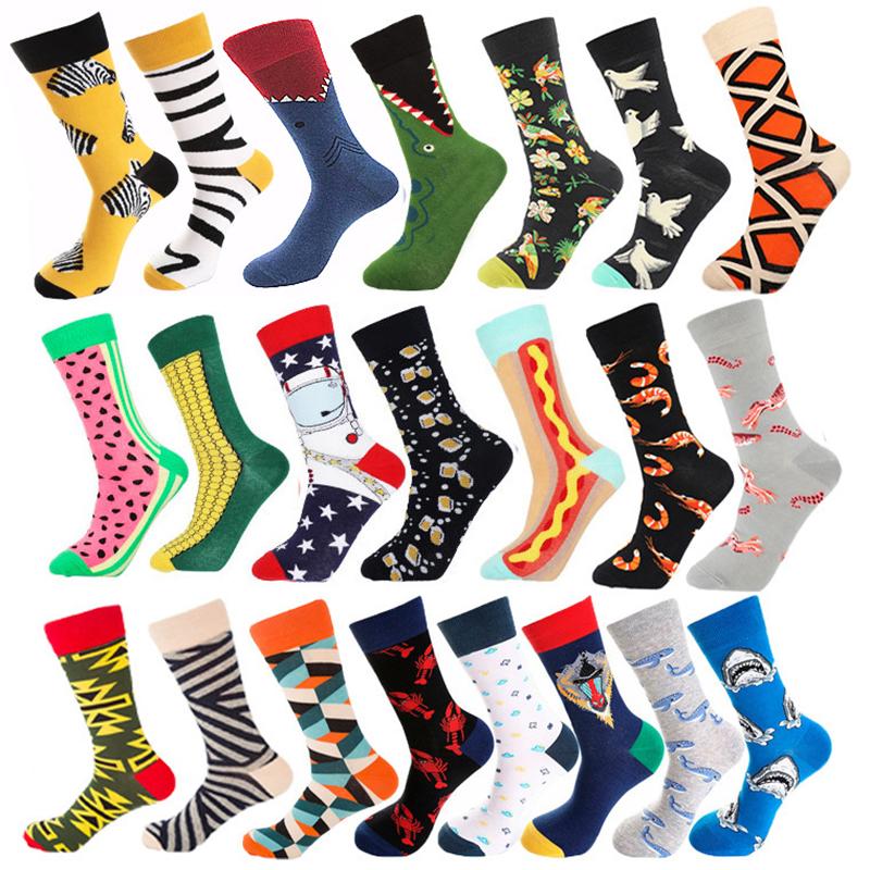 

Art Socks Men Women Fashion Personality Design Harajuku Skateboard Female Socks Woman Animal Fruit Watermelon zebra stripe, A014-8