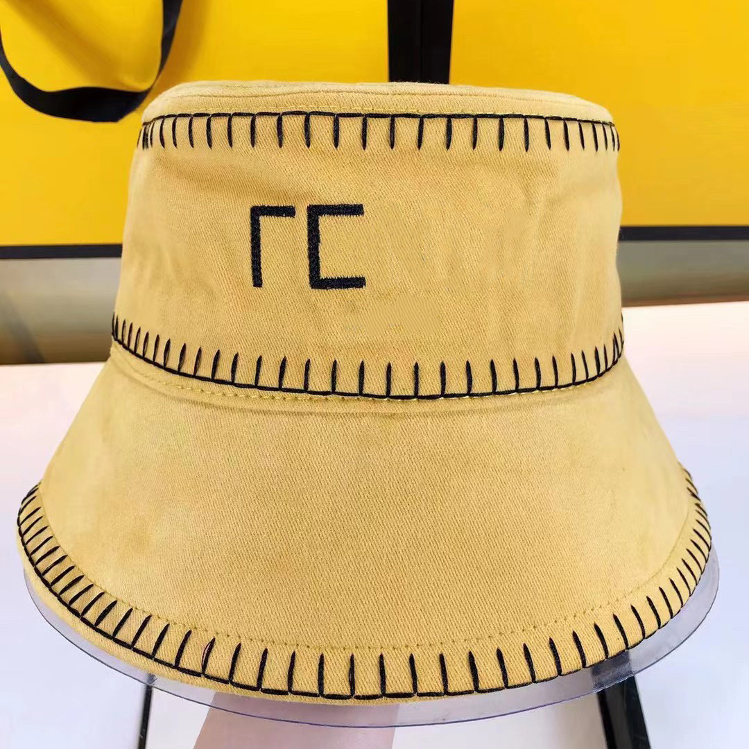 

Designer Bucket Hat luxury Bucket Hats classic men's and women's sun visor fashionable letter fisherman cap outdoor travel caps, Yellow