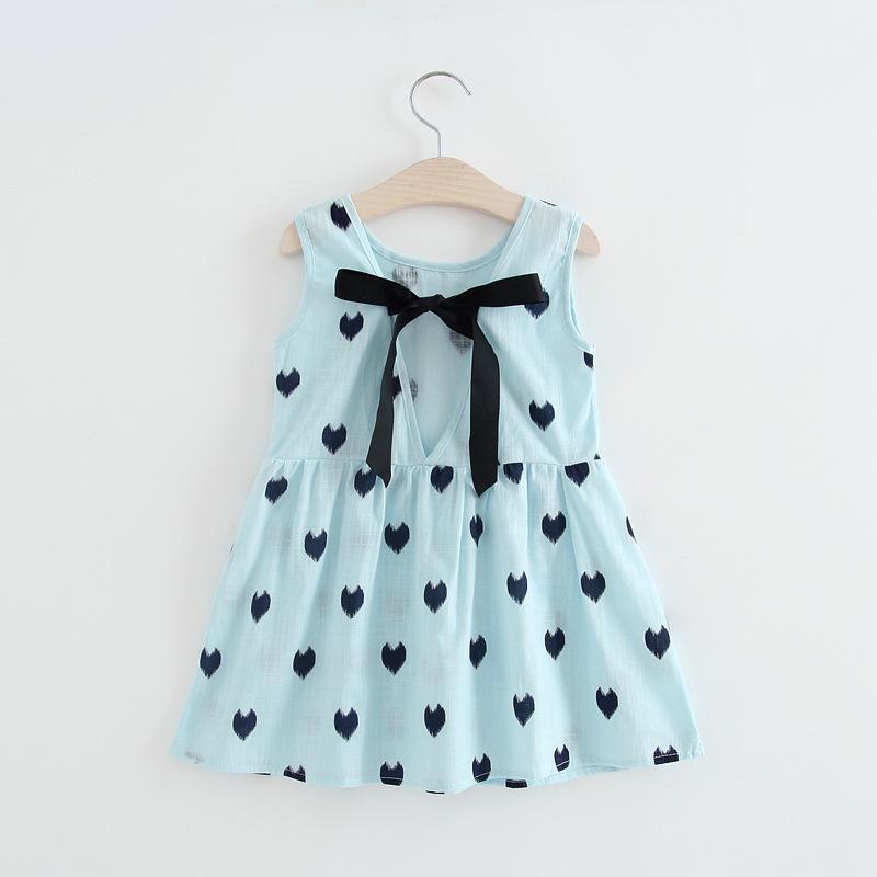 

Girl's Dresses Baby Girl Blue V-back Sleeveless Summer Kids Girls White Princess Dress 1 2 3 4 5 6 7 Years Children Birthday Clothing1, Rs0007-02