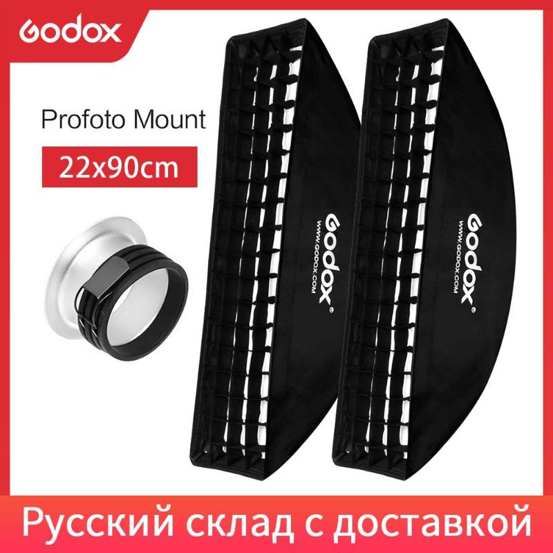 

2PCS Godox 9"x 35" 22x90cm Honeycomb Grid Softbox for Photo Strobe Studio Flash Profoto Mount Softbox
