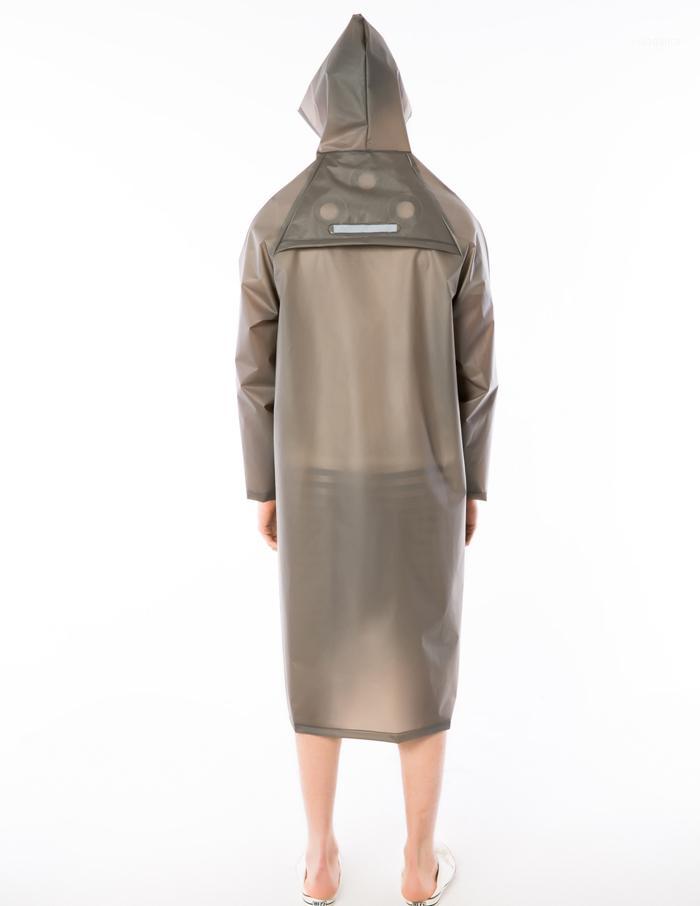 

Multifunctional biodegradable waterproof packable transparent long thick plastic raincoat hooded reusable with reflective tape1