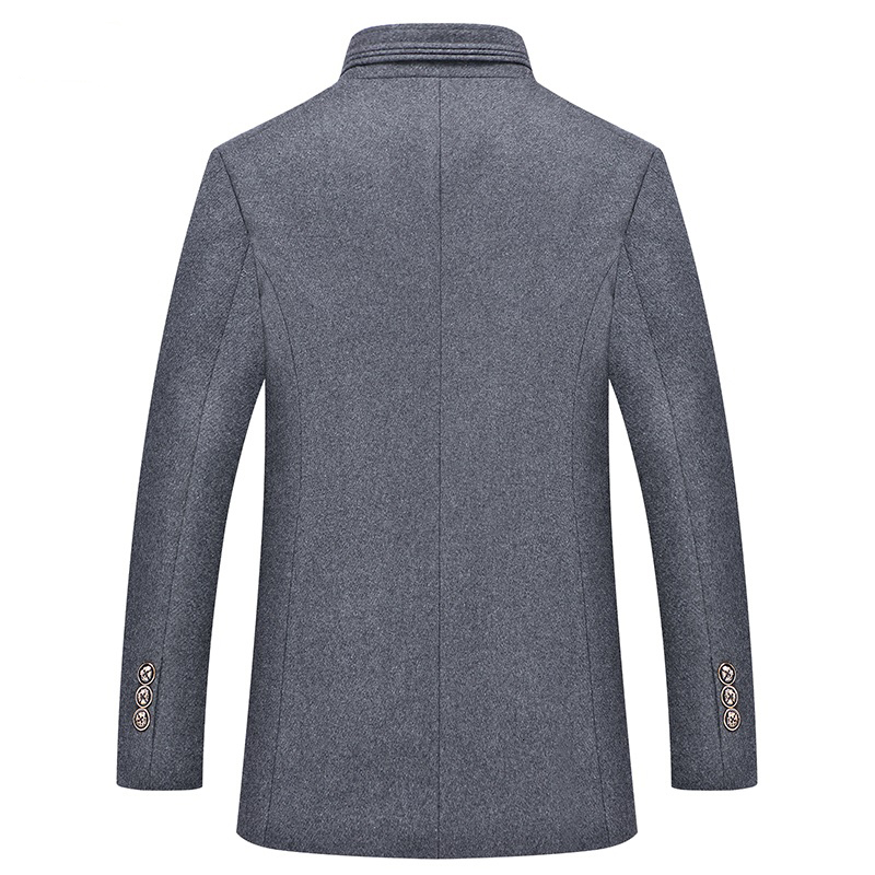

2021 Mixtures Single Grey Male High-quality Wool Jacket Thick Color 0HJP, Burgundy.