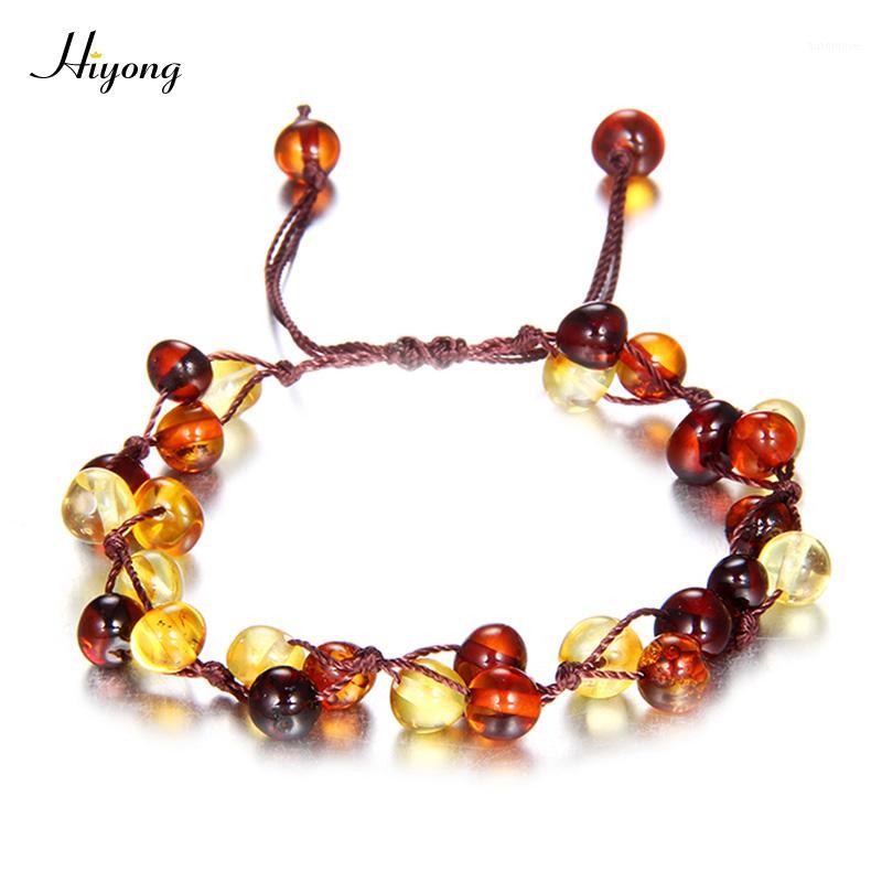 

Natural Ambers Teething Bracelets Anklets Adjustable braided Handmade Original Baltic Ambers Beads Jewelry For Baby Adult Gift1