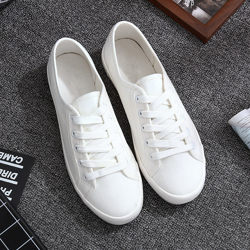 

2021 The New Classic White Female Women's See Flat Lace Vulcanize Shoes Jjcc