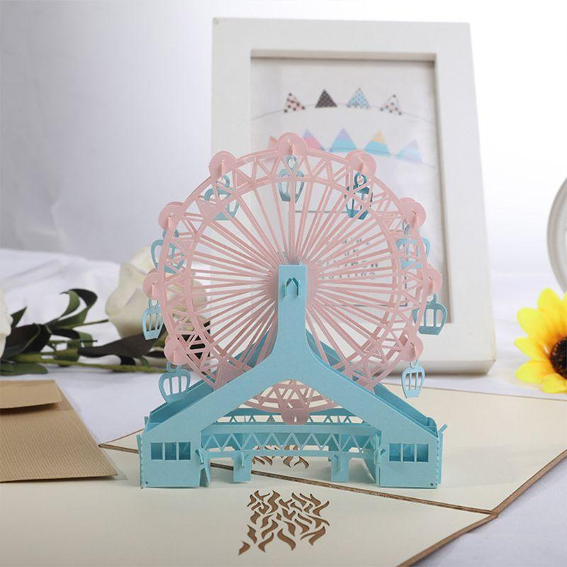 

3D Greeting Card Romantic -up Card for Couples Lovers Birthday Valentine Day Anniversary Gifts 8 Patterns Optional